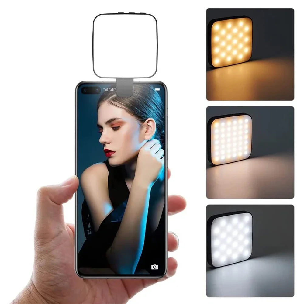 MagSafe Light Portable Selfie Light for iPhone 16 15 14 13 12 Pro Max Fill Light for Phone Computer Laptop Selfie Video Vlog