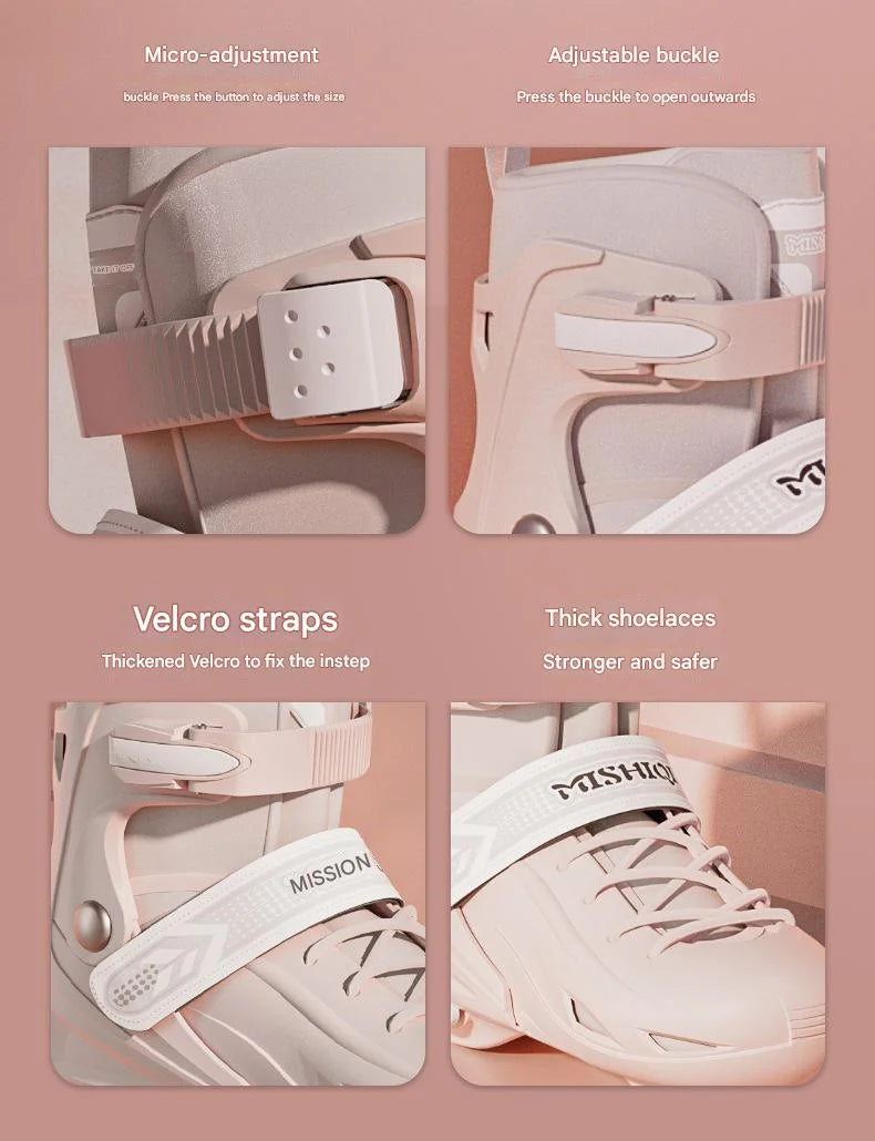 Flashing Inline Roller Skates Women Men Adjustable Size 4 Wheels Skate Shoes For Boys Girls Beginner Outdoor Skating Sneakers