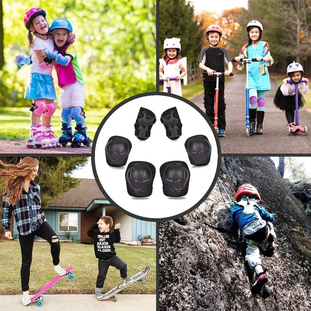 Kids Knee pads and Elbow Pads Toddler Protective Gear Set for Girls Boys with Wrist Guards 3in1 for Skating Cycling Bike Scooter