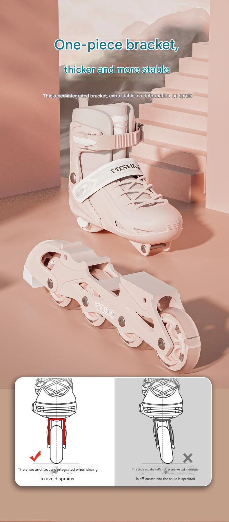 Flashing Inline Roller Skates Women Men Adjustable Size 4 Wheels Skate Shoes For Boys Girls Beginner Outdoor Skating Sneakers