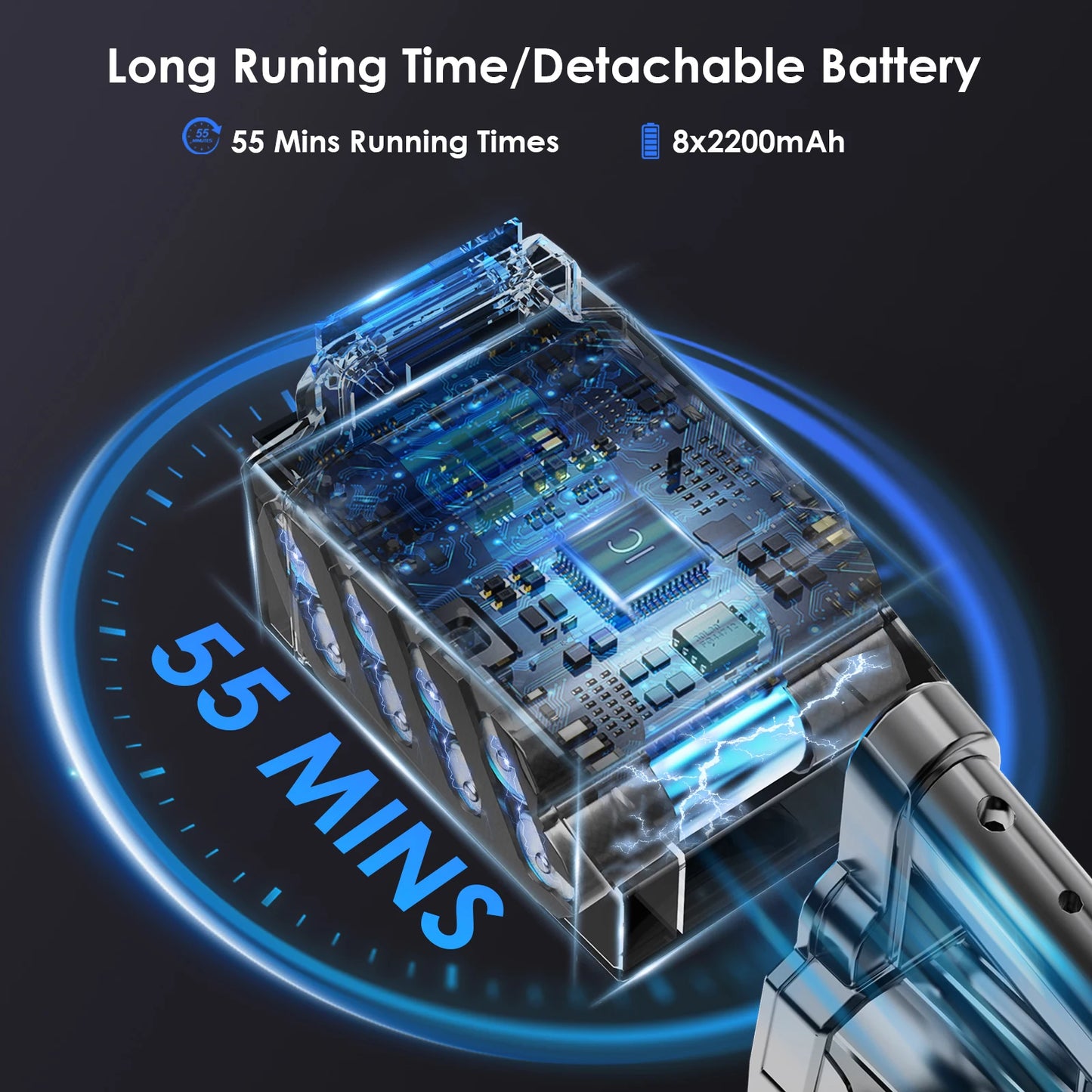 ASPIRADOR FixtFixer X6 25000Pa 250W Cordless Vacuum Cleaner Hand-held for Household Appliances, 55 Mins, 1.1L Dust Cup,Removable B