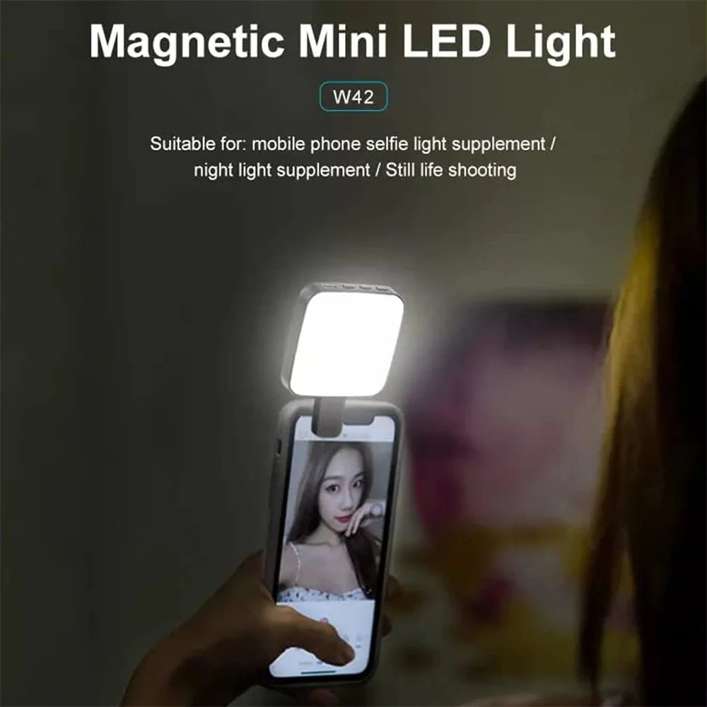 MagSafe Light Portable Selfie Light for iPhone 16 15 14 13 12 Pro Max Fill Light for Phone Computer Laptop Selfie Video Vlog