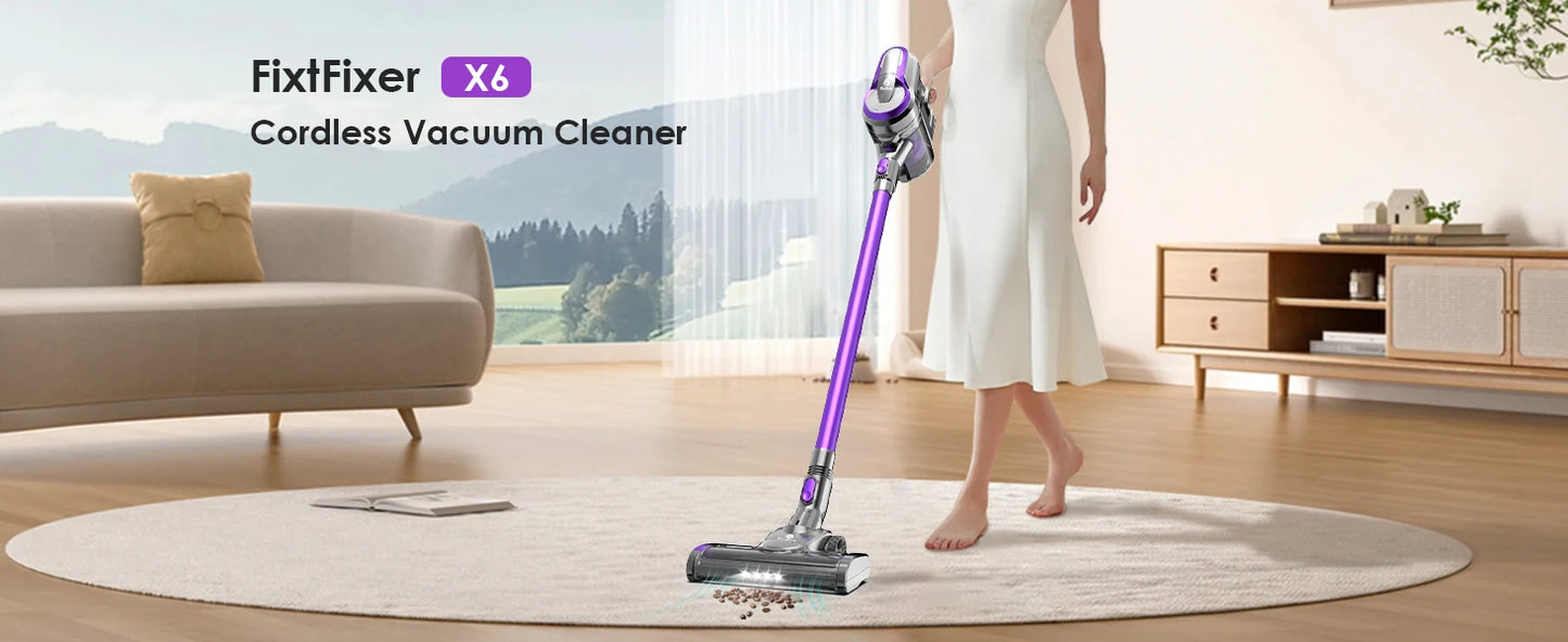 ASPIRADOR FixtFixer X6 25000Pa 250W Cordless Vacuum Cleaner Hand-held for Household Appliances, 55 Mins, 1.1L Dust Cup,Removable B