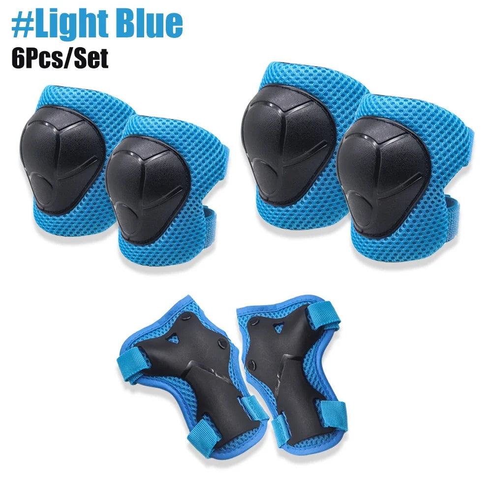 Kids Knee pads and Elbow Pads Toddler Protective Gear Set for Girls Boys with Wrist Guards 3in1 for Skating Cycling Bike Scooter