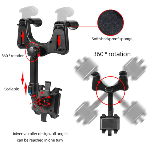 Suporte de carro para smartphone giratório 360°